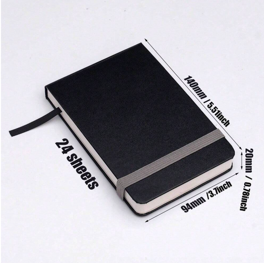 1 cuaderno de acuarela de pulpa de madera de 300 g, grano medio grueso, 24 páginas, de 5.5 x 3.7 pulgadas  libro de acuarela portátil de cuero sintético (Copia)