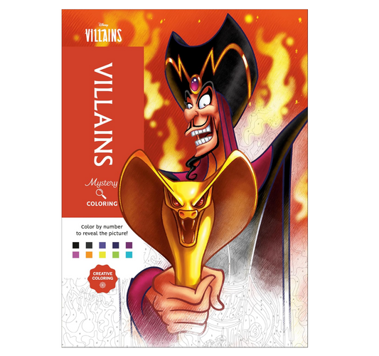 RESERVA - Libro para colorear de misterio de Disney: Villanos de Disney: Un libro para colorear por números- EN INGLÉS
