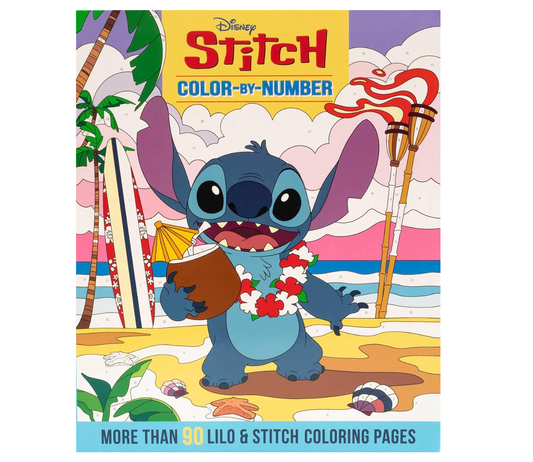 RESERVA- Libro para colorear de Disney Stitch por números: libro para colorear para adolescentes y adultos, con licencia oficial. - EN INGLÉS
