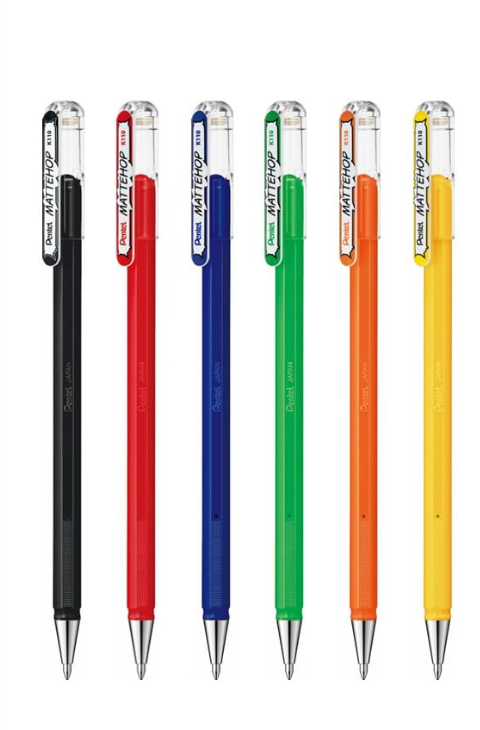 Juego de 6 colores Mattehop de Pentel