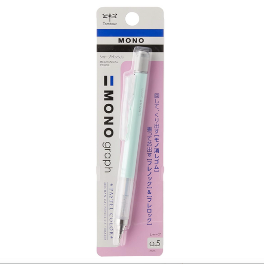 Tombow Lápiz mecánico, monografía color pastel 0.020 in, verde menta