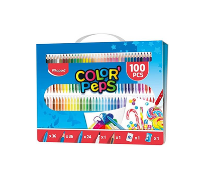 Maped Color'Peps - Juego de arte para colorear (100 piezas), surtido