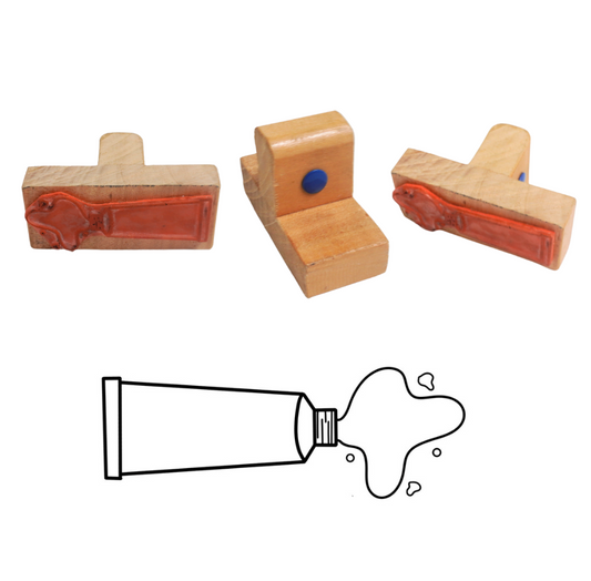 Sello de madera para muestras de color – 3 x 8.2 cm | KLF