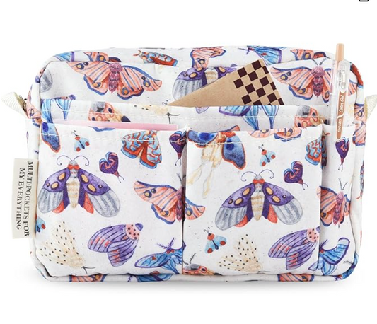 Organizador multifuncional para cartera, bolsa de viaje impermeable con cremallera, estuche de almacenamiento de suministros de diario para cuadernos, maquillaje, suministros de oficina