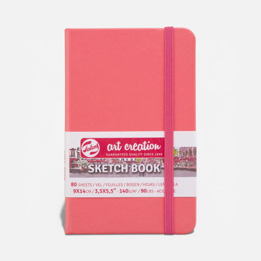 Talens Art Creation - Cuaderno de bocetos 80 hojas, 3.5 in x 5.5 in, Rosa