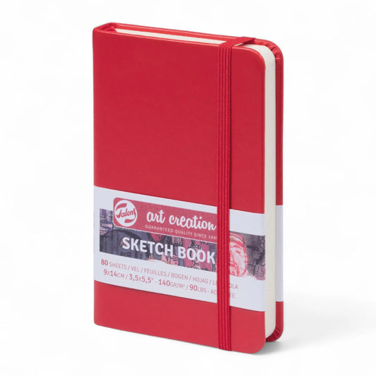 Talens Art Creation - Cuaderno de bocetos 80 hojas, 3.5 in x 5.5 in, rojo