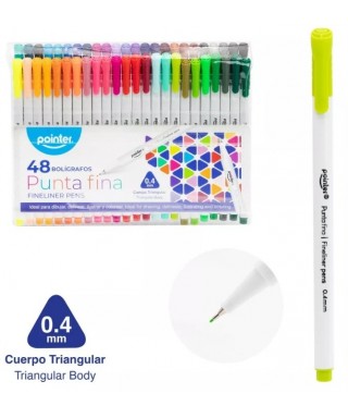 Pointer - Rapidografos estuche 48 Colores 4 mm
