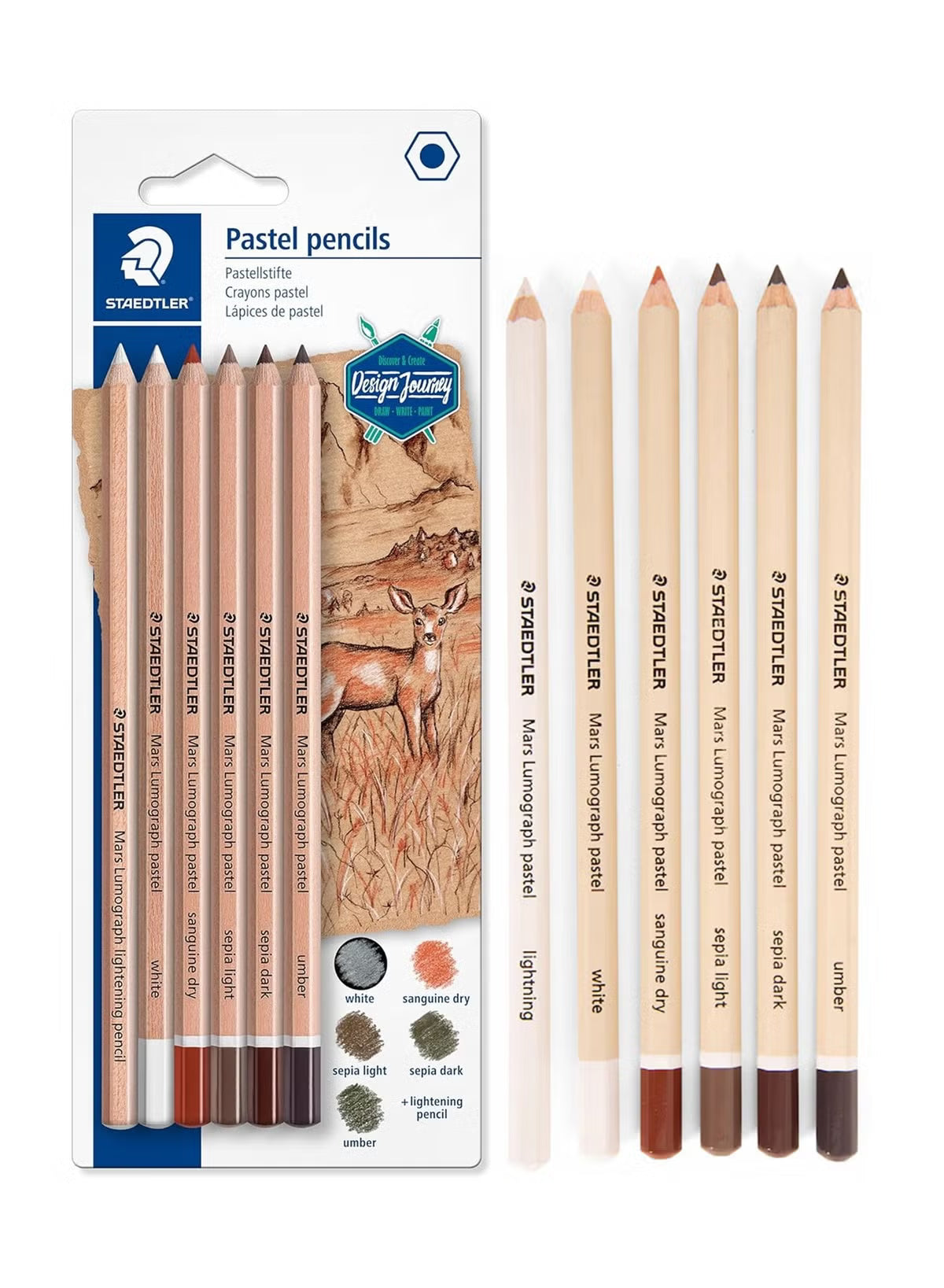 Staedtler - Juego de 6 lápices pastel