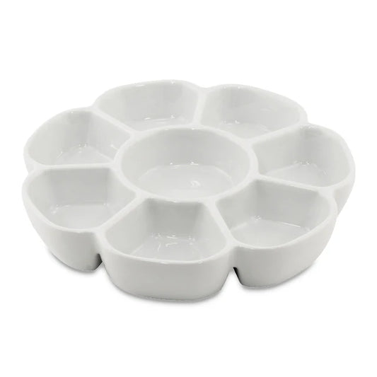 Paleta de flores de porcelana de - 8 pocillos