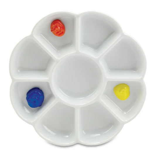 Paleta de flores de porcelana de 9 compartimentos