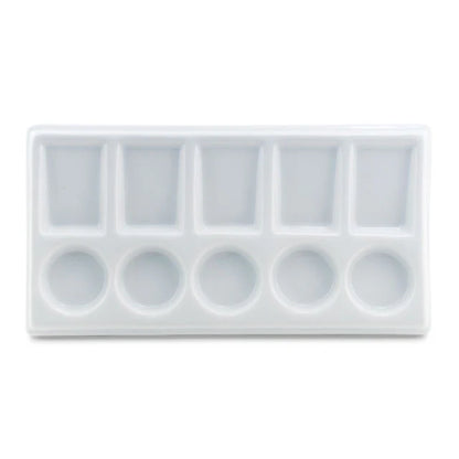 Paleta de porcelana rectangular - 10 compartimentos