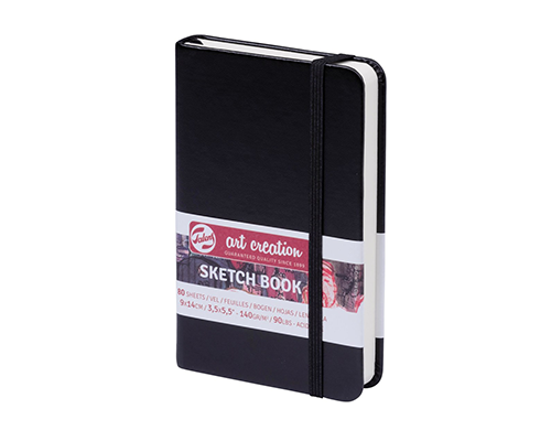 Talens Art Creation - Cuaderno de bocetos 80 hojas, 3.5  in x 5.5 in, negro