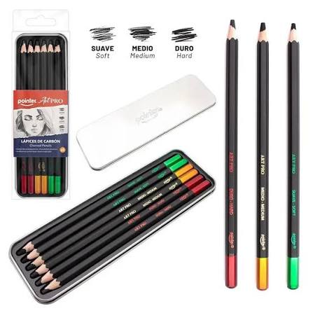 Pointer - Lápices de Carbón Art Pro Set 6 unidades