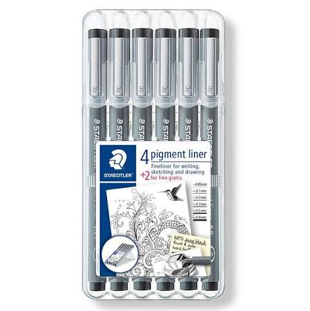 Marcadores En Estuche Staedtler 6 Puntos Rapidografo