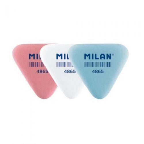 Milan - Borrador triangular 2 unidades 6mm y 2 unidades 7mm - colores surtidos