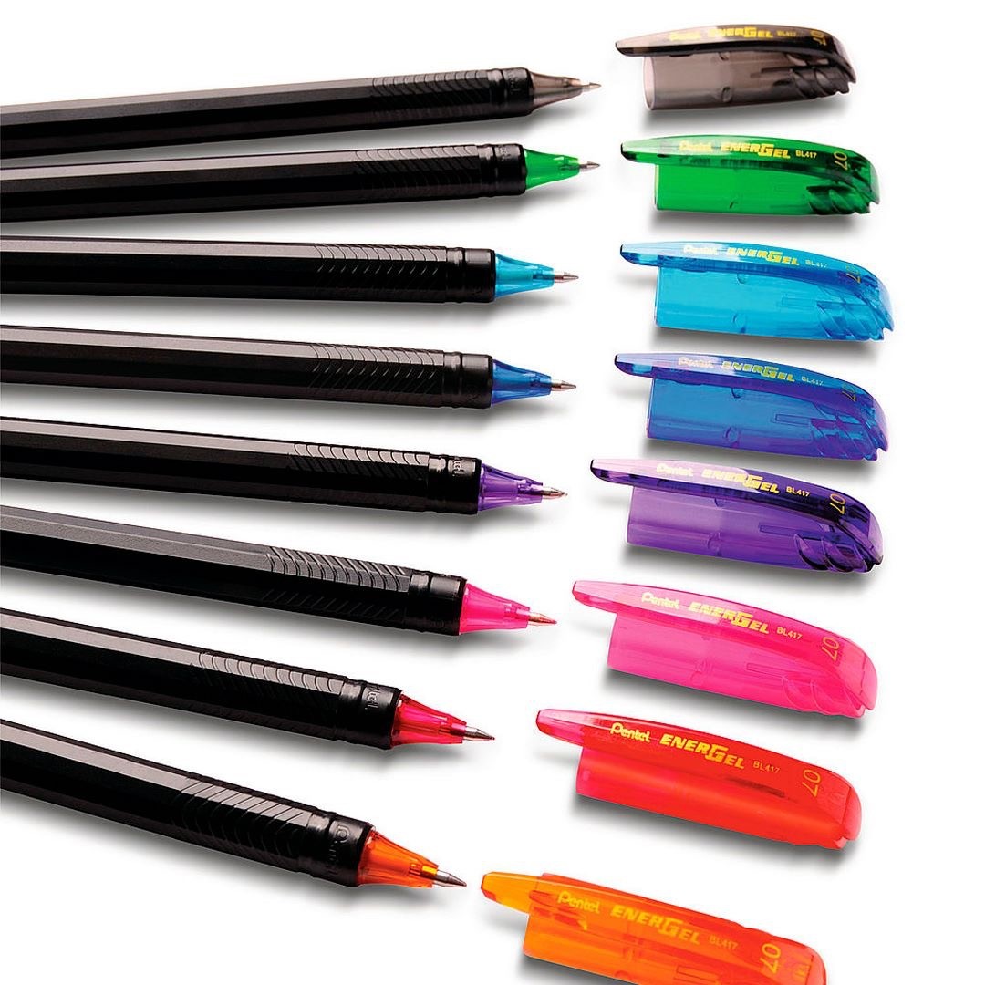 Pentel - Bolígrafos Makkuro 7 colores