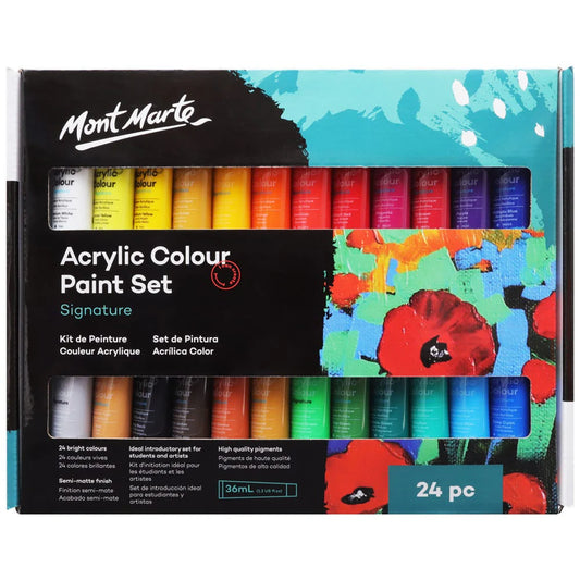 Mont Marte Set de pintura acrílica Signature, 24 unidades x 36 ml