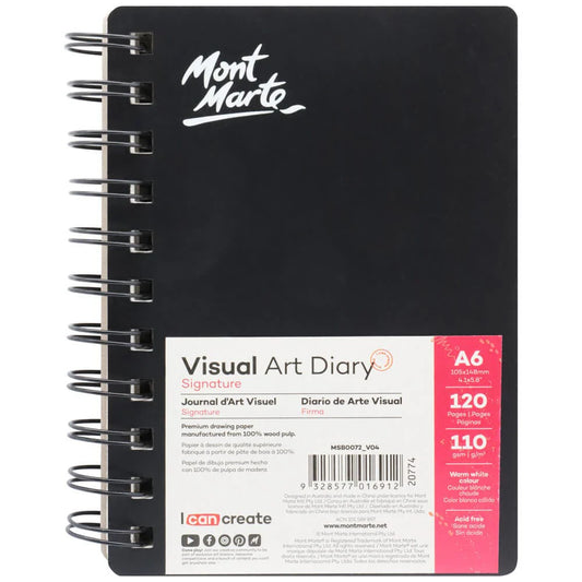 Mont Marte - Diario de Artes Visuales Signature A6 120 páginas 110 g/m²