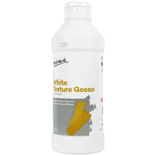 Mont Marte - Gesso texturizado blanco premium 500 ml (16,9 oz)