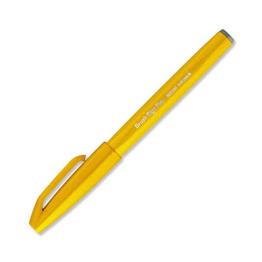 Pentel Fude Touch Brush Sign Pen - Yellow
