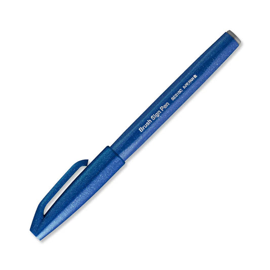 Pentel Fude Touch Brush Sign Pen - Blue