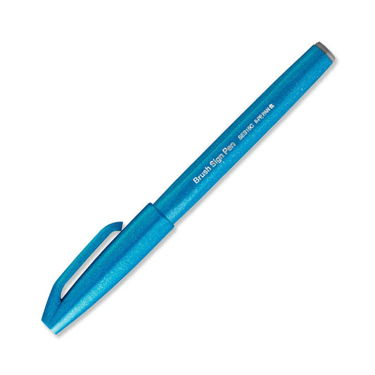 Pentel Fude Touch Brush Sign Pen - Sky Blue