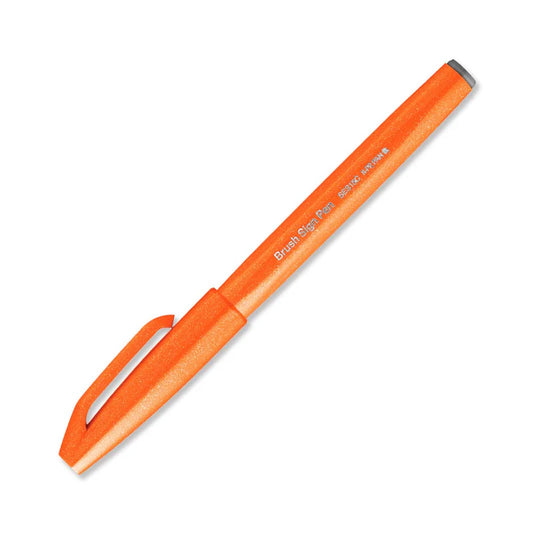 Pentel Fude Touch Brush Sign Pen - Orange