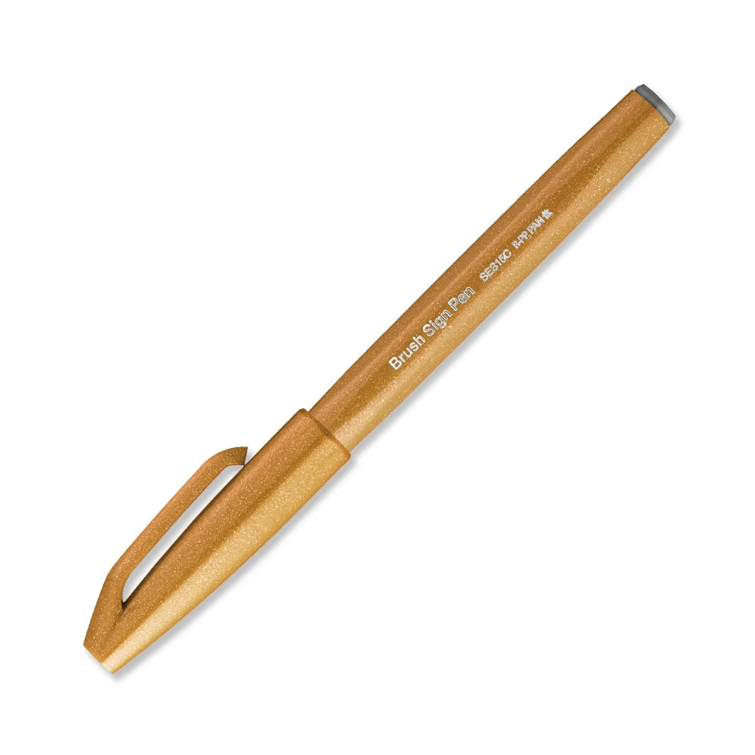 Pentel Fude Touch Brush Sign Pen - Yellow Ochre