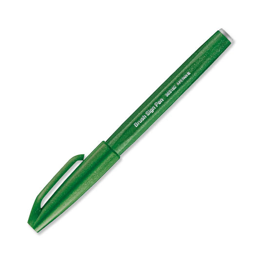 Pentel Fude Touch Brush Sign Pen - Green