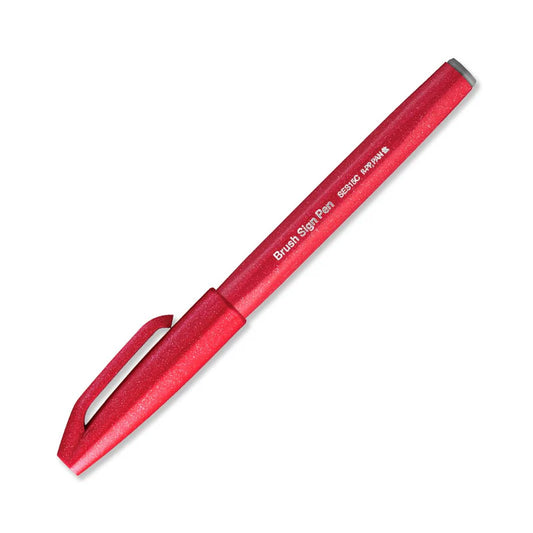 Pentel Fude Touch Brush Sign Pen - Red