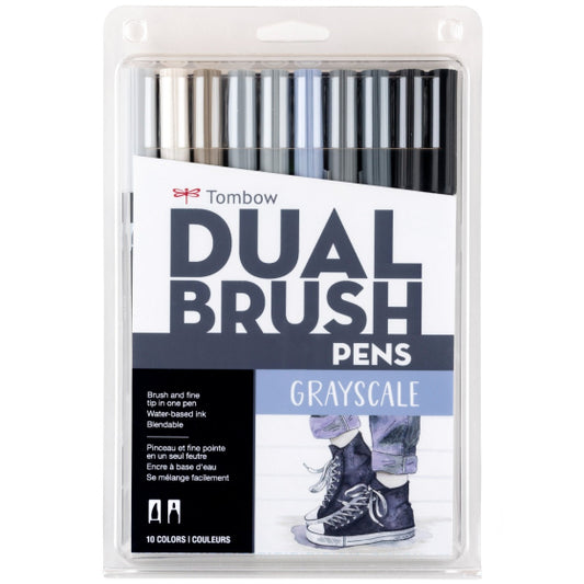 Tombow Dual Brush Pen Art Markers, Grayscale, 10-Pack KEEPLIVINGFASTER