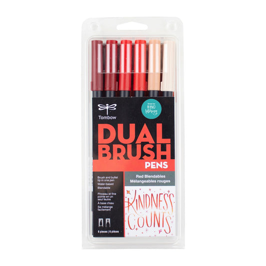 Dual Brush Pen Art Markers, Red Blendables, 6-Pack KEEPLIVINGFASTER