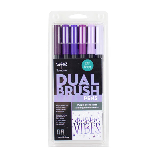 Dual Brush Pen Art Markers, Purple Blendables, 6-Pack KEEPLIVINGFASTER