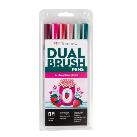 Tombow Dual Brush Pen Art Markers, Very Berry, 6-Pack KEEPLIVINGFASTER