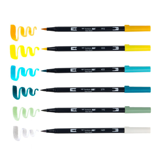 Tombow Dual Brush Pen Art Markers, Lemon Squeezy, 6-Pack KEEPLIVINGFASTER