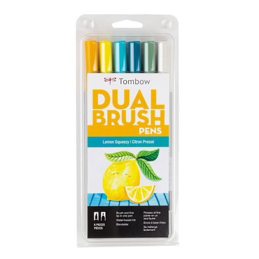Tombow Dual Brush Pen Art Markers, Lemon Squeezy, 6-Pack KEEPLIVINGFASTER